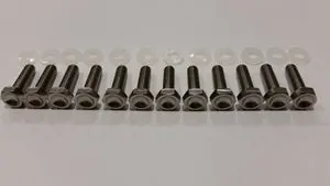 Bk Ti Components Titanium Tail Tank Top Fuel Plate Bolt Kit 12 Of 1/4 Unf X 7/8In 12 Of Nylon Washers 1