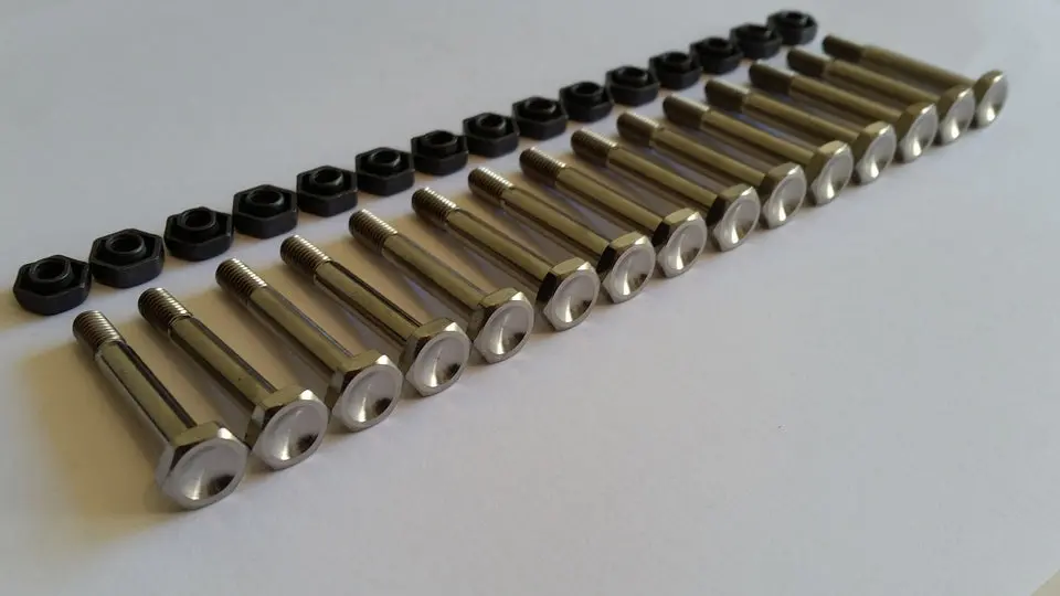 Bk Ti Components Titanium Midget Nerf Bar Bolt Kit 15 Off 10/32 Unf X 1 3/8 15 Off Aircraft Lock Nuts Hex 3/8In 1