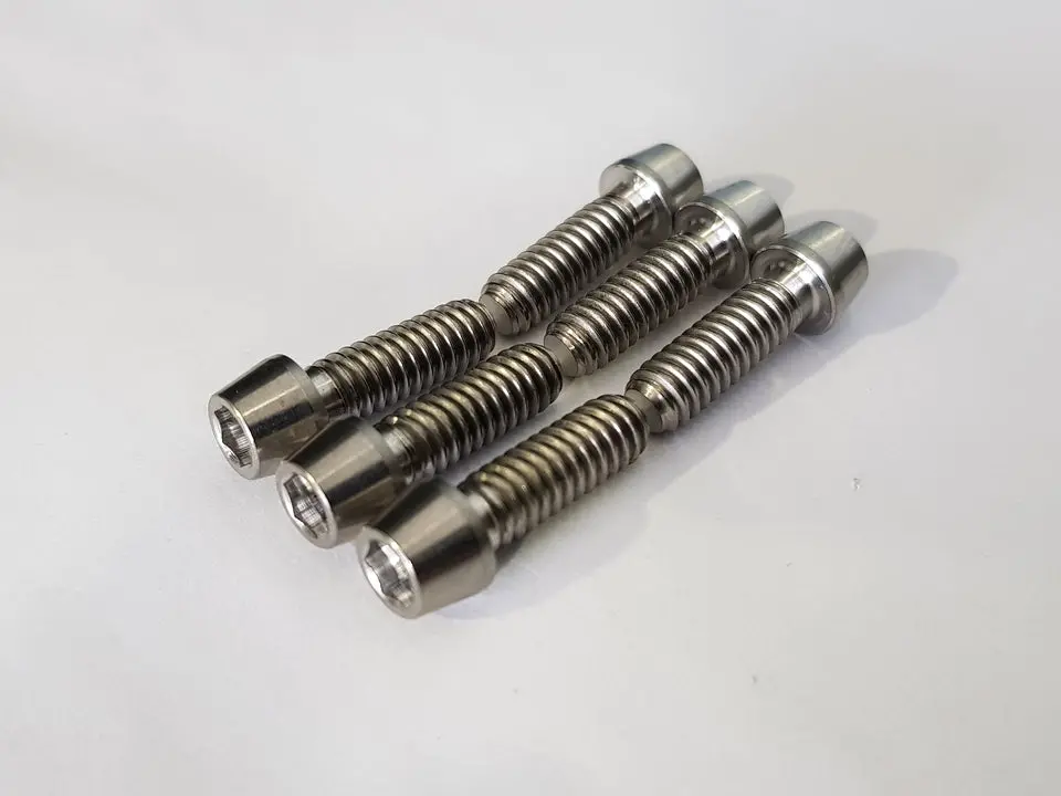 Bk Ti Components Titanium Rock Screen Clamp Bolt Kit 6 Off 1/4 Unc X 3/4In Allen Drive 1