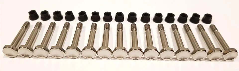 Bk Ti Components Titanium F500 Nerf Bar Bolt Kit 15 Of 3/16 Unf X     15 Of Jet Nuts Hex 3/8In 1