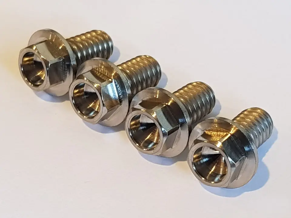 Bk Ti Components Titanium Wing Valve To Chassis Set 4 Off 1/4 Unc X 1/2In 1