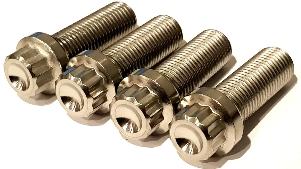 Bk Ti Components Titanium Dmi Uni Joint Bolt Set 4 Of 7/16 Unf X 1 1/4In 12 Point Head 7/16 Socket 1