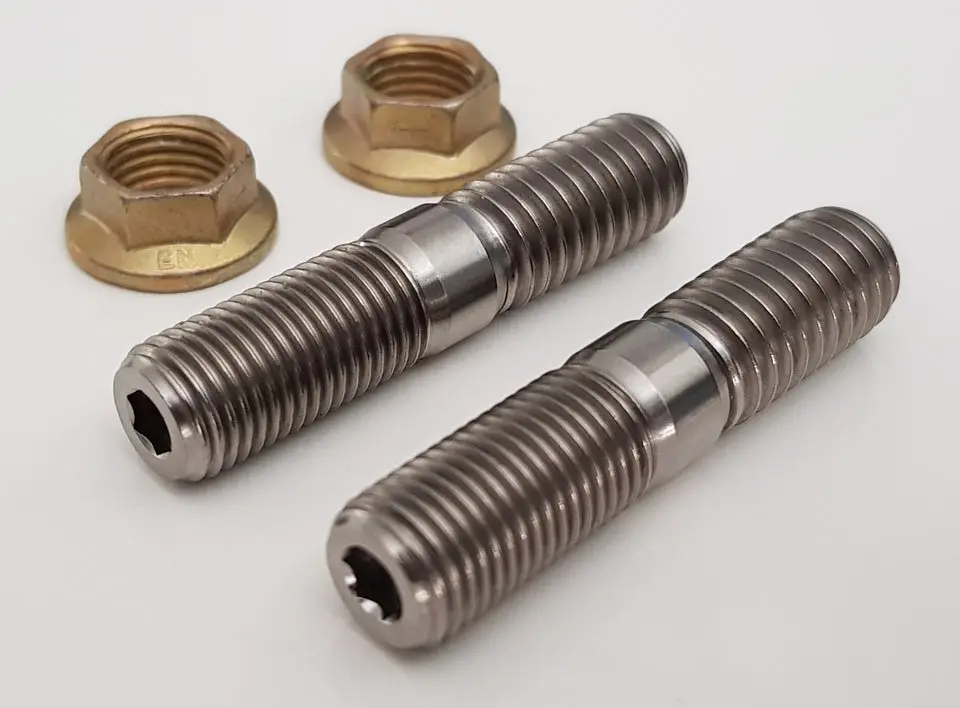 Bk Ti Components Titanium Rear End Shifter Bracket Kit 2 Off 3/8 Unf/Unc Studs X 1 3/4In 2 Off Jet Nuts 1