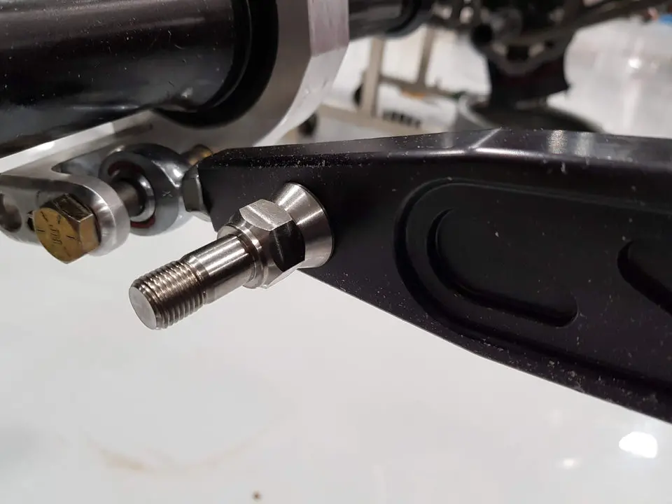 Bk Ti Components Titanium Rear Torsion Arm Shock Stud Oal 3.030In Shock Length 1 7/8In Hex 3/4In 2