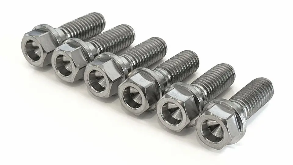 Bk Ti Components Titanium Rear Motor Plate Bolt Set 6 Off X 3/8 Unc X 1 1/8In Hex 1/2In 1