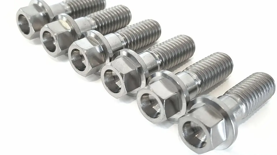 Bk Ti Components Titanium Rear Motor Bolt Set 7/16 Reduced Hex 6 Off 3/8 Unc X 1 1/8In 1
