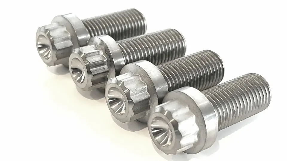 Bk Ti Components Titanium Winters Uni Joint Bolt Set 4 Off 7/16 Unf X .975In 12 Point Head 7/16 Socket 1