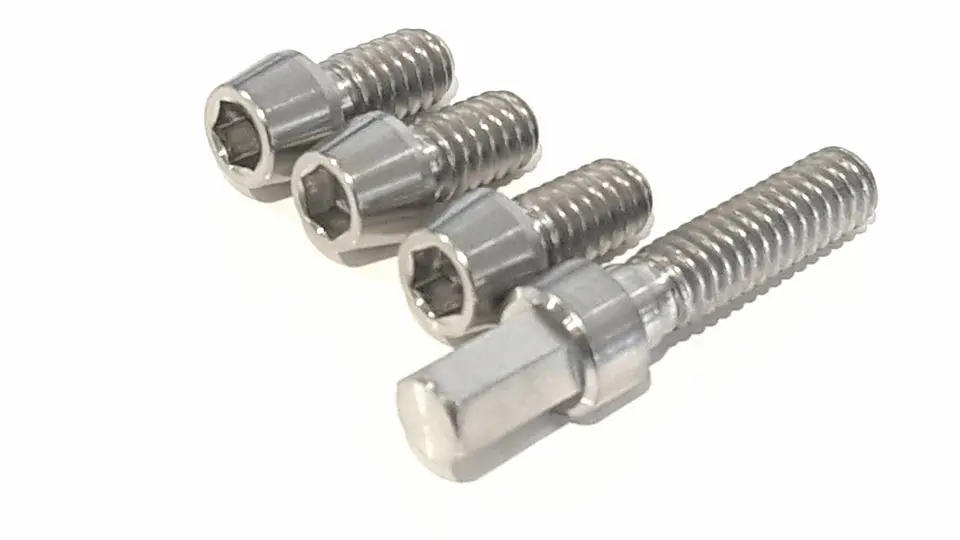 Bk Ti Components Titanium Fuel Pump Flange Kit 3 Of 1/4 Unc X .495In 1 Of 1/4 Unc X 1In 1