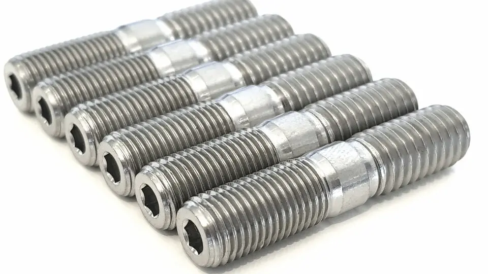 Bk Ti Components Titanium Sprintcar Torque Tube Stud Set 6 Off 3/8 Unc/Unf Oal 1 3/4In 1