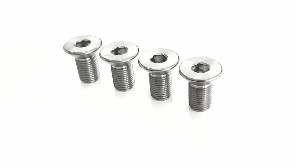 Bk Ti Components Titanium Rear Long Radius Rod Mount Bolts 4 Off 1/2 Unf X 3/4 Tapered Allen Drive 1
