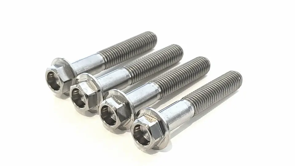 Bk Ti Components Titanium Steering Box Locator Clamp Bolts 4 Off 1/4 Unf X 1 1/2In Hex 5/16In 1