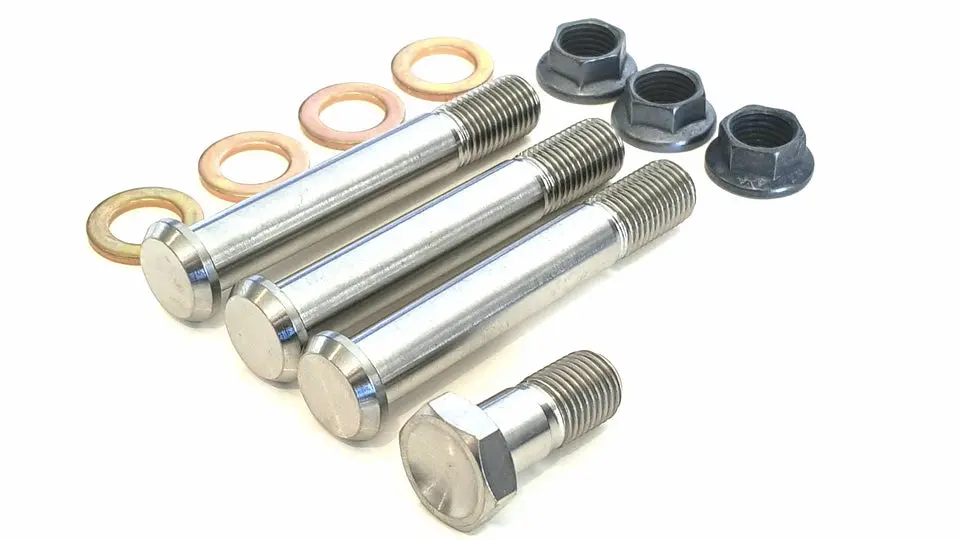 Bk Ti Components Titanium Cool Rear Motor Plate Bolt Kit 3 Of 3/8 Unf X 2 3/8In Button Head 1 Of 3/8 Unf X 7/8 Bolt 3 Of 3/8 Jet Nuts 4 Of Washers 1