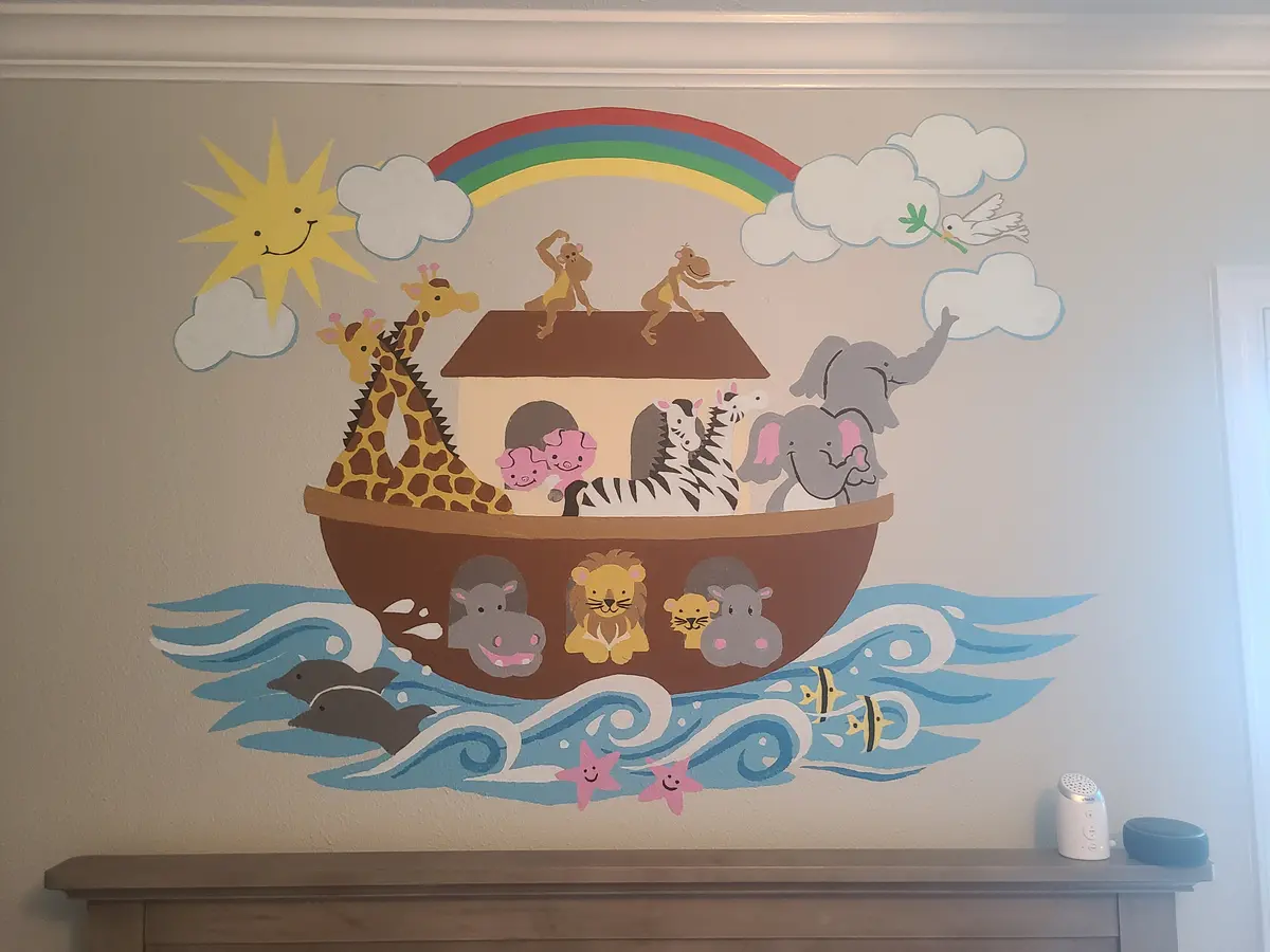 Noah's Ark - Small Paint-By-Number Wall Mural 2