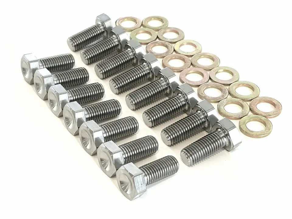 Bk Ti Components Titanium Wheel Centre Bolt Kit 15 Off 5/16 Unf X 3/4In 15 Off 5/16 Washers 1