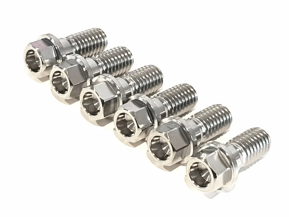 Bk Ti Components Titanium Aluminium Bell Housing Bolts 3/8 Unc X 7/8In Hex 7/16In 1
