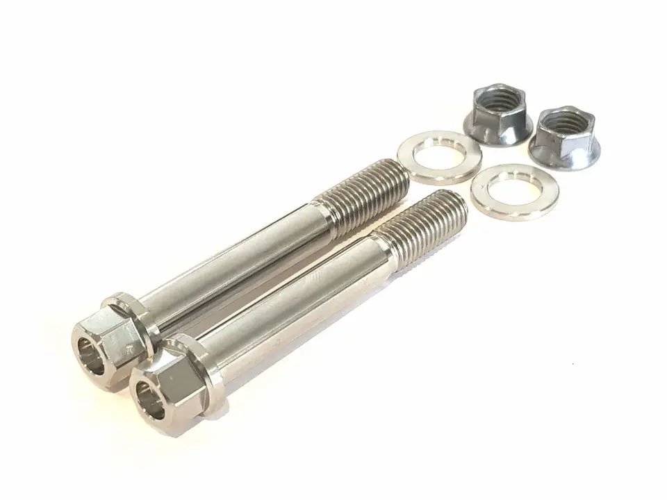 Bk Ti Components Titanium Brake Master Cylinder Mount To Chassis Kit 2 Of 5/16 Unf X 2 1/4In 2 Of Jet Nuts 2 Of Washers Hex 3/8 1
