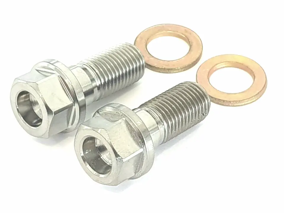 Bk Ti Components Titanium Reduced Hex Steering Box Clamp To Chassis Bolt Kit 2 Off 3/8 Unf  X 7/8 2 Off Washers Hex 7/16 1