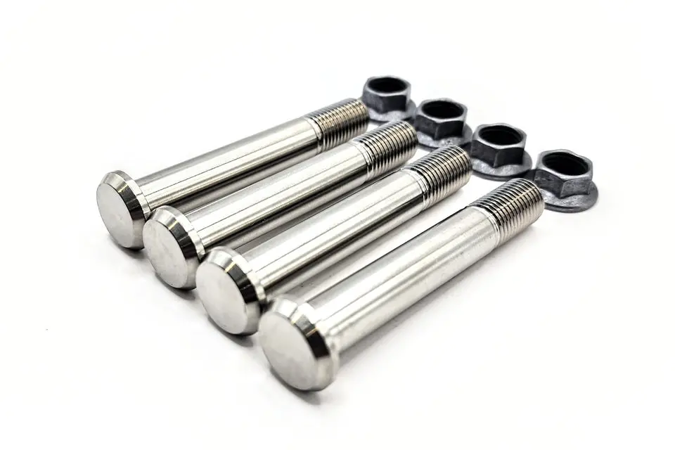Bk Ti Components Titanium Rear Motor Plate Bolt Kit 4 Off 3/8 Unf X 2 3/8In Button Head 4 Off 3/8 Jet Nuts 4 Off Washers 1