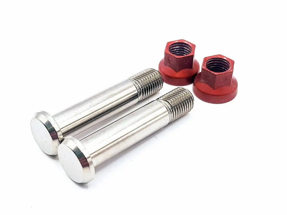 Bk Ti Components Titanium Jacobs Ladder Strap Bolt Kit 2 Of 3/8 Unf X 1 7/8In Button Head 2 Of 3/8 Aluminum Jet Nuts 1