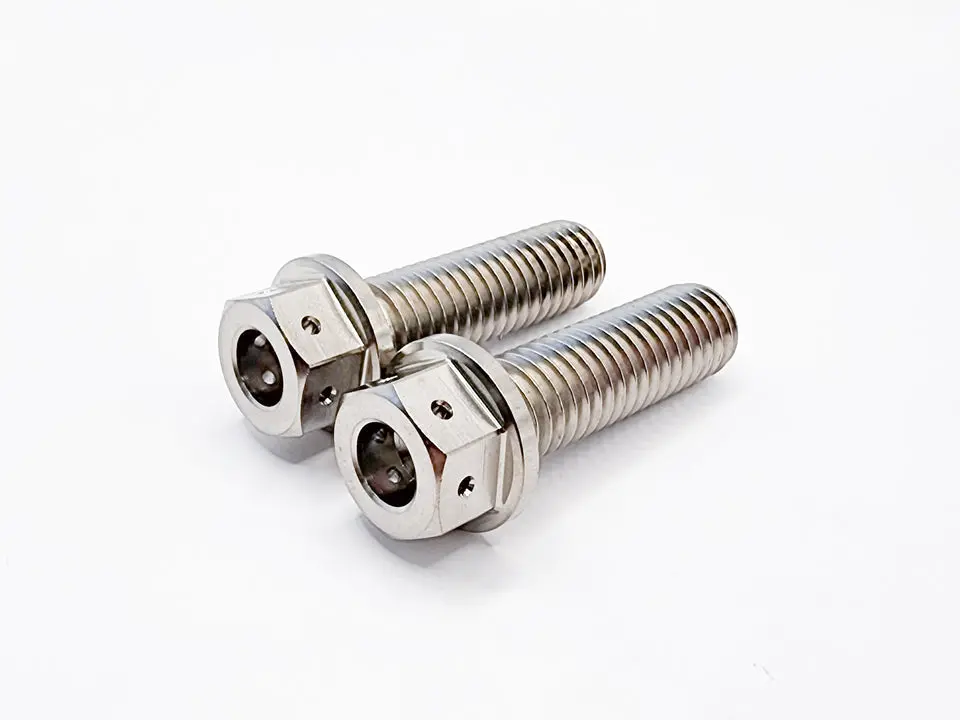 Bk Ti Components Titanium Wilwood Inboard Caliper Mount Bolts 2 Off 7/16 Unc X 1 1/2In Drilled For Lockwire Hex 11/16In 1