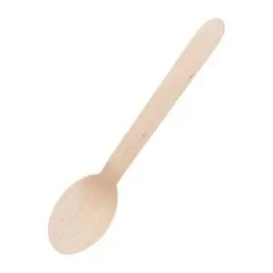 Cuillères À Dessert En Bois, Jetables En Bois - 15, 5 Cm 1