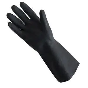 Paire De Gants De Ménage Noirs En Latex - Taille M 1