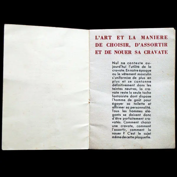L'art Et La Manière De Choisir, D'assortir Et De Nouer Sa Cravate (1934) 2