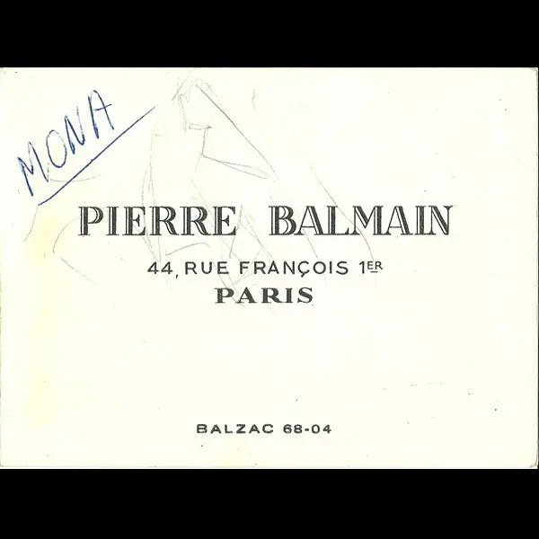Balmain, Carnet De Défilé, Circa 1955 1