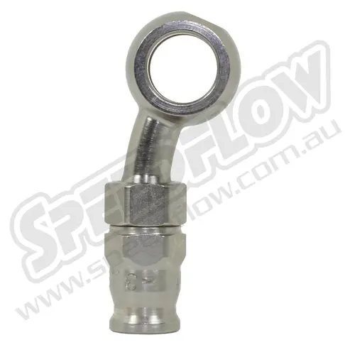 Speedflow 200 Series 3/8”-M10 Banjo Hose End 20 Degree Side – Steel 1