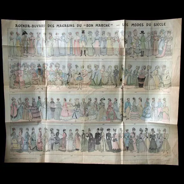 Bon Marché - Les Modes Du Siècle, Agenda Buvard Par Henri Bresler (Circa 1900) 1