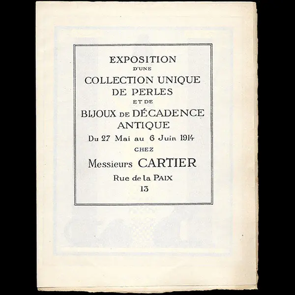 La Femme À La Panthère, Pochoir De George Barbier L'invitation De La Maison Cartier À L'exposition De Bijoux De Décadence Antique (1914) 2