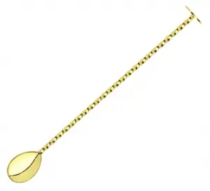 Cuillère À Mélange Torsadée Dorée 27 Cm, Avec Disque 1
