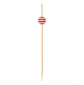 Piques Bambou Candy Rouges 9 Cm - Boîte De100 1