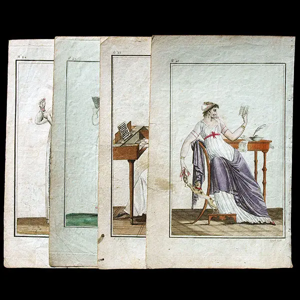 La Correspondance Des Dames, Ou Journal Des Modes Et Des Spectacles De Paris, Réunion Des Planches N°21, 23, 24 Et 29 (An 7 / 1799) 1