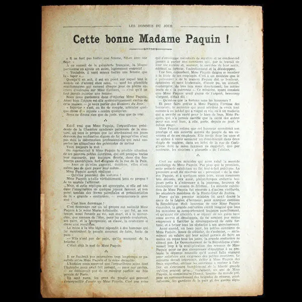 Les Hommes Du Jour, Madame Paquin, 28 Septembre 1918 2