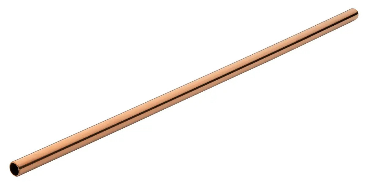 Paille En Métal Cuivré 21,5 Cm - Boîte De 12 1