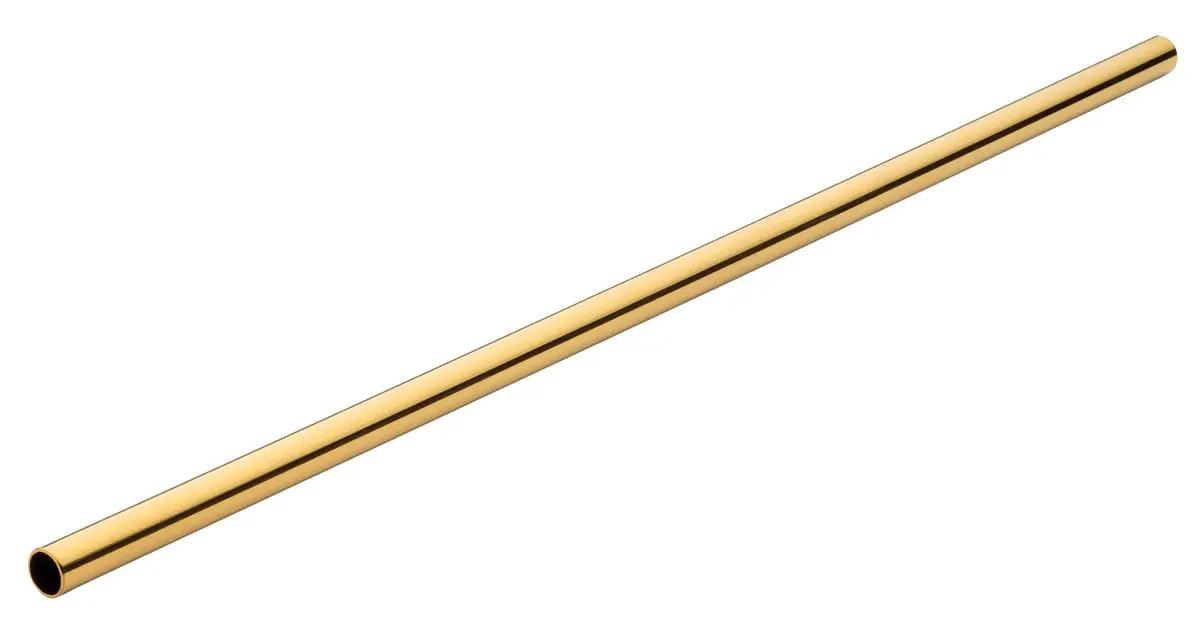 Paille En Métal Doré 21,5 Cm Boîte De 12 1