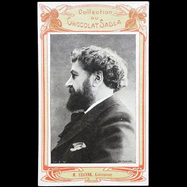 Octave Uzanne - Carte Portrait De La Collection Du Chocolat Sadla (Circa 1900) 1