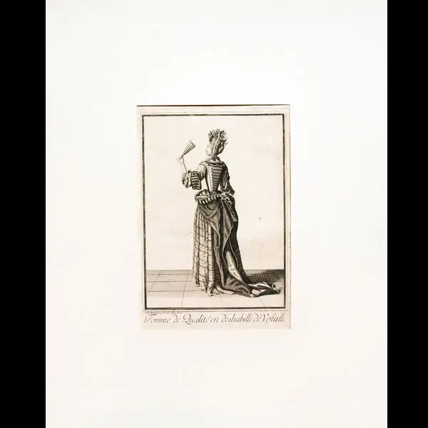 Wolffgang - Femme De Qualité En Deshabillé De Vestalle, Gravure D'après Jean Dieu De Saint-Jean (1688) 1