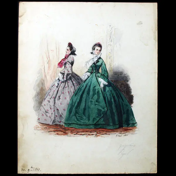 Dessin D'hippolyte Pauquet Pour Le Petit Courrier Des Dames (1861) 2