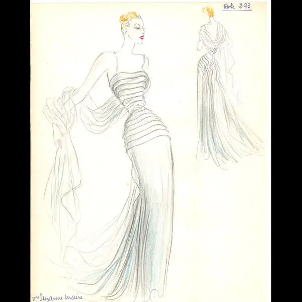 Dessès - Dessin De La Maison Jean Dessès (Printemps 1948) 1