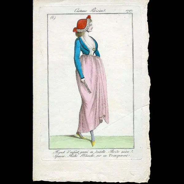 Costume Parisien, Journal Des Dames Et Des Modes, 1797 Gravure N°5 1