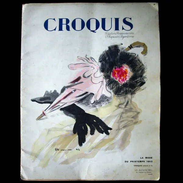 Croquis, Créations Parisiennes Et Chapeaux Élégants, Printemps 1942 1