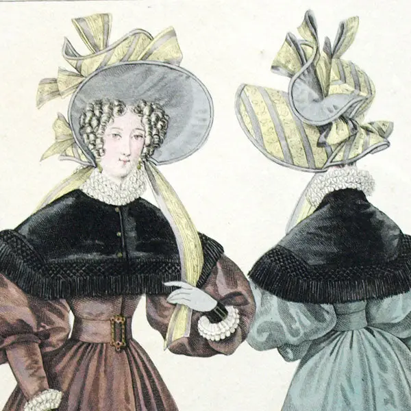 Costume Parisien, Journal Des Dames Et Des Modes, Épreuve De La Planche 2744 Annotée Par La Mésangère (19 Novembre 1829) 2