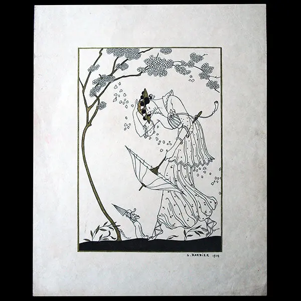 George Barbier - Le Coup De Vent, Tiré À Part Pour Modes Et Manières D'aujourd'hui (1914) 1
