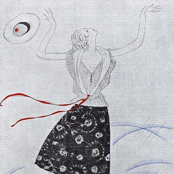 Gazette Du Bon Ton - Voici L'orage ! Robe D'après-Midi De Paul Poiret, Planche De Georges Lepape (N°6, 1920) 2