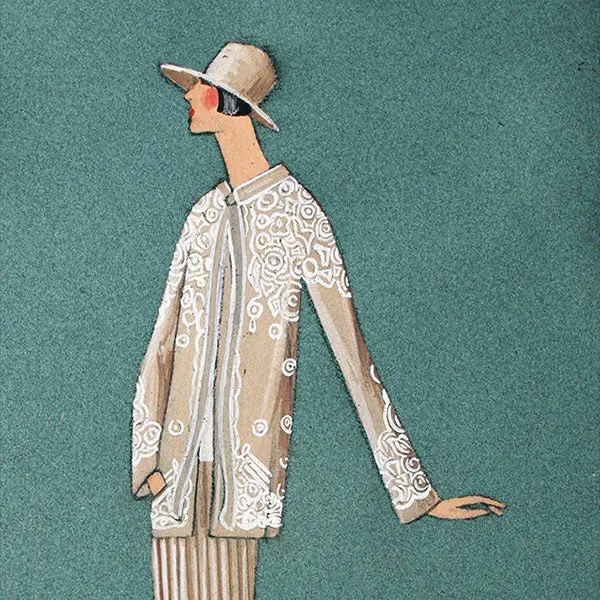 Jeanne Lanvin - Dessin De L'ensemble Meknes (1925) 2