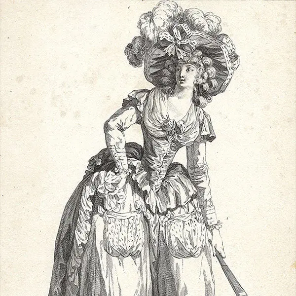 Gallerie Des Modes Et Costumes Français, 1778-1787, Gravure N° Eee 311, L'agacante Eriphile Par Watteau (1785) 2
