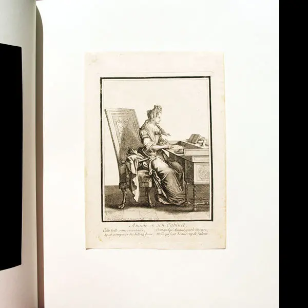 Aminte En Son Cabinet, Gravure De Bonnart (Circa 1680-1690) 2