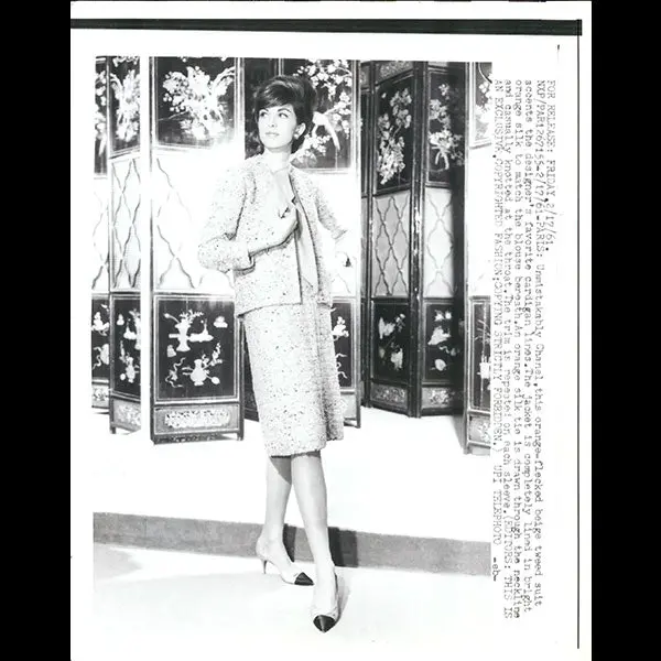 Chanel - Tailleur De Tweed Orange Pour 1961 1